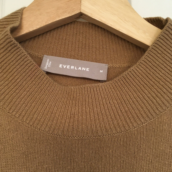 Everlane Sweaters Everlane Cashmere Crop Mockneck M Camel Poshmark